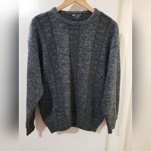Prince Bellini for Caramy Grey Wool Blend Knit Sweater | M | Made in Canada